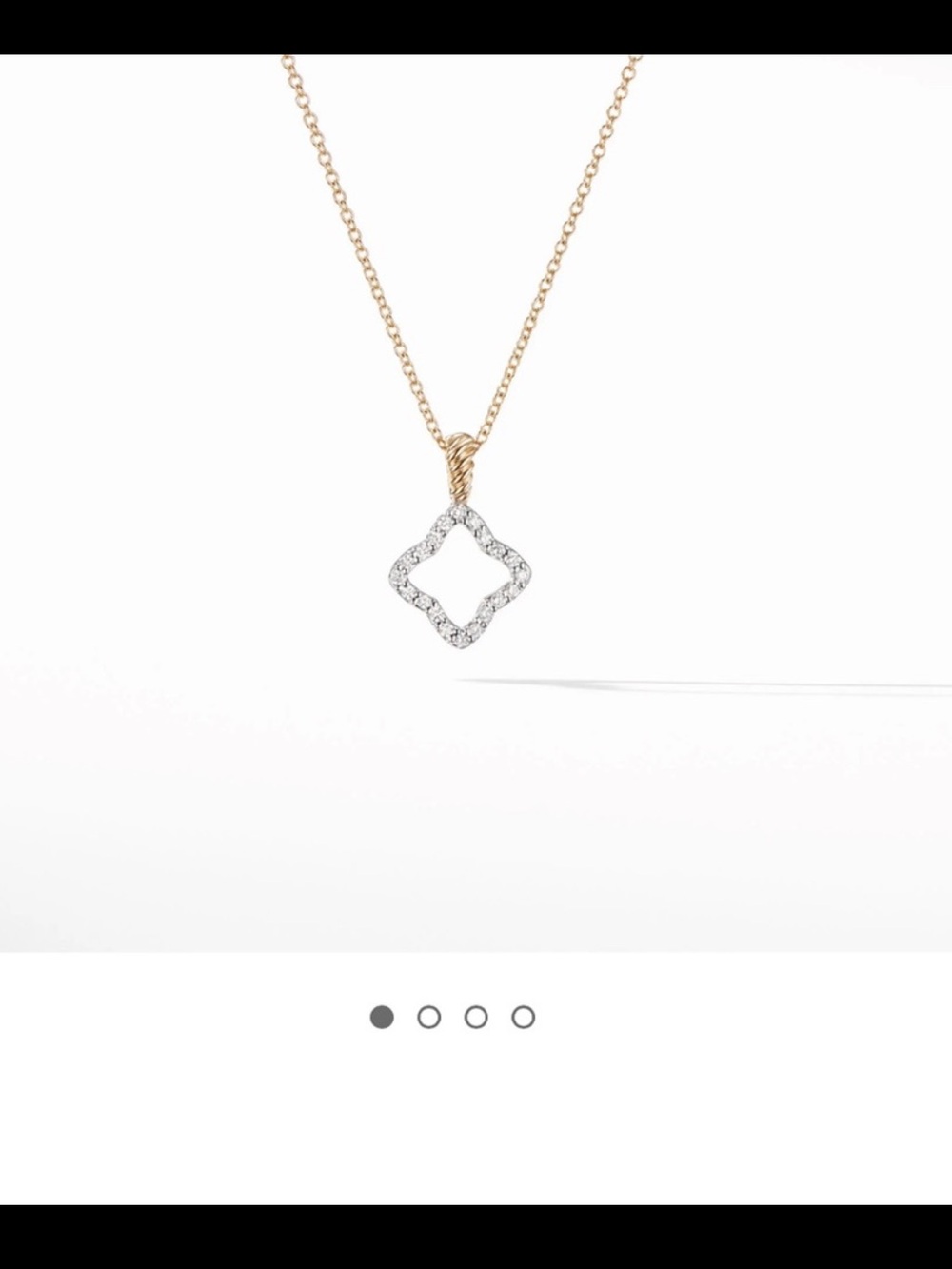 David Yurman Quatrefoil 18kyg necklace